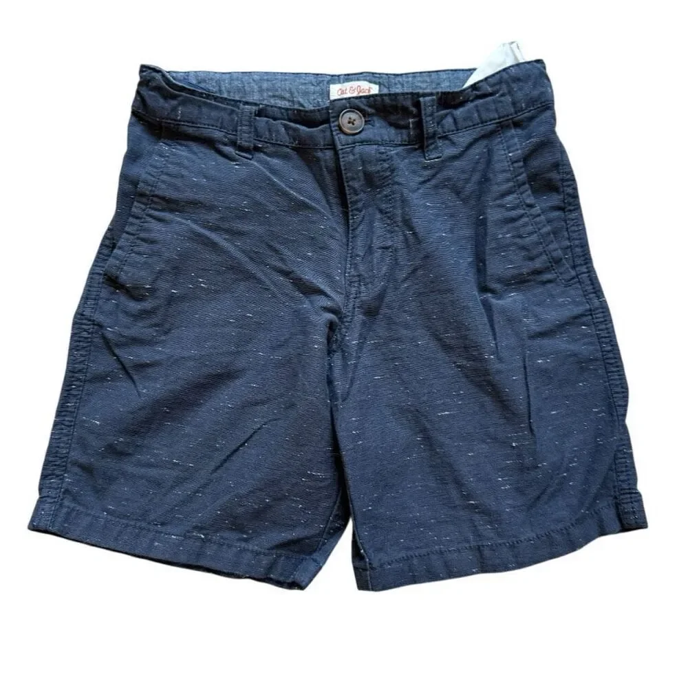 Youth Boys Cat and Jack Flecked Chambray Chino Weekend Shorts - Sz 8